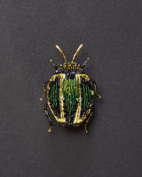 Tortoise Beetle Beaded Brooch Pin - Trovelore