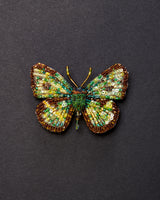 Four Spot Sailor Butterfly Beaded Brooch Pin - Trovelore