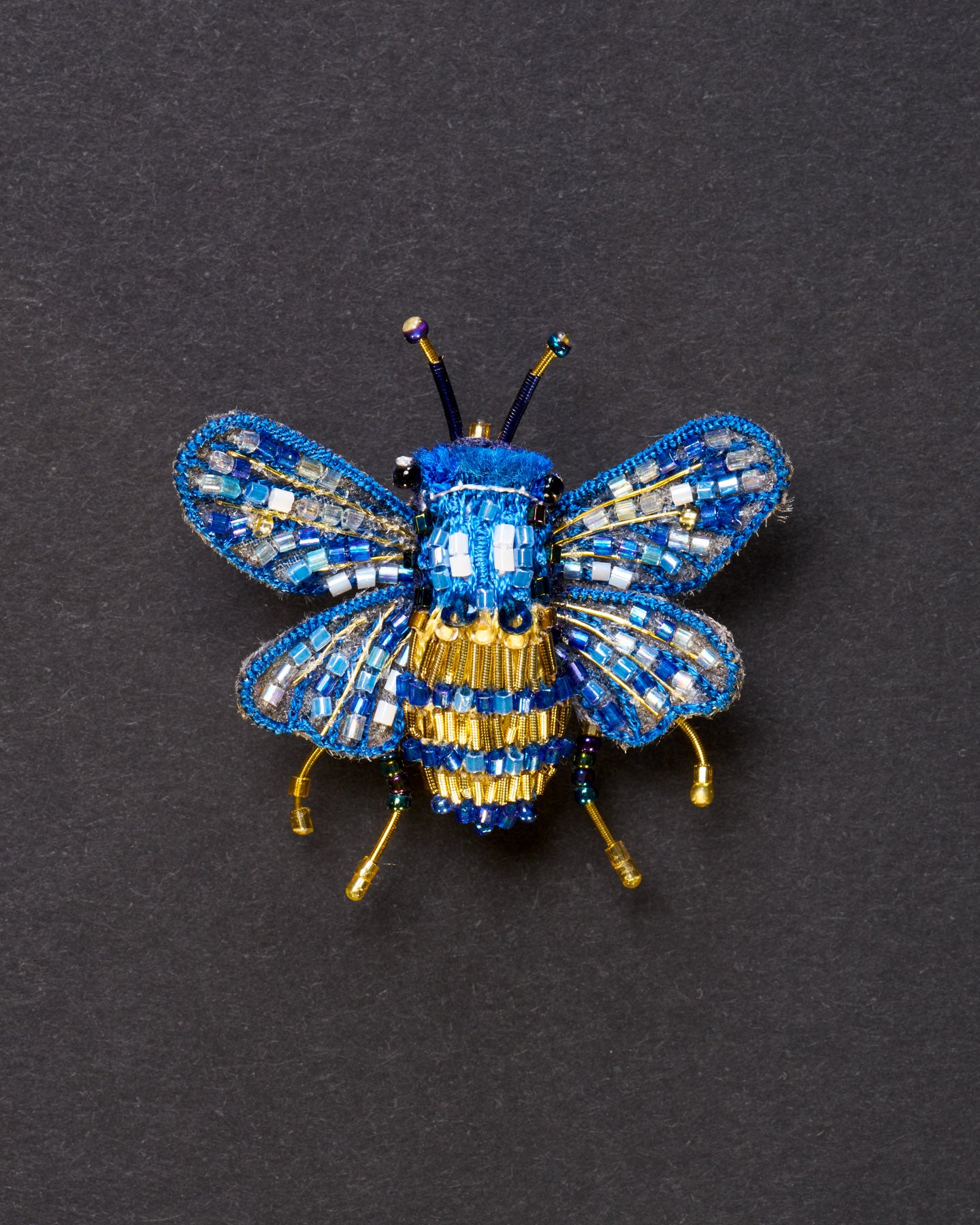 Mason Bee Beaded Brooch Pin