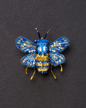Mason Bee Beaded Brooch Pin
