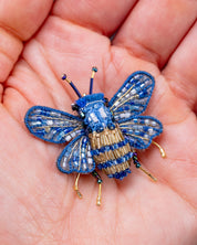 Mason Bee Beaded Brooch Pin