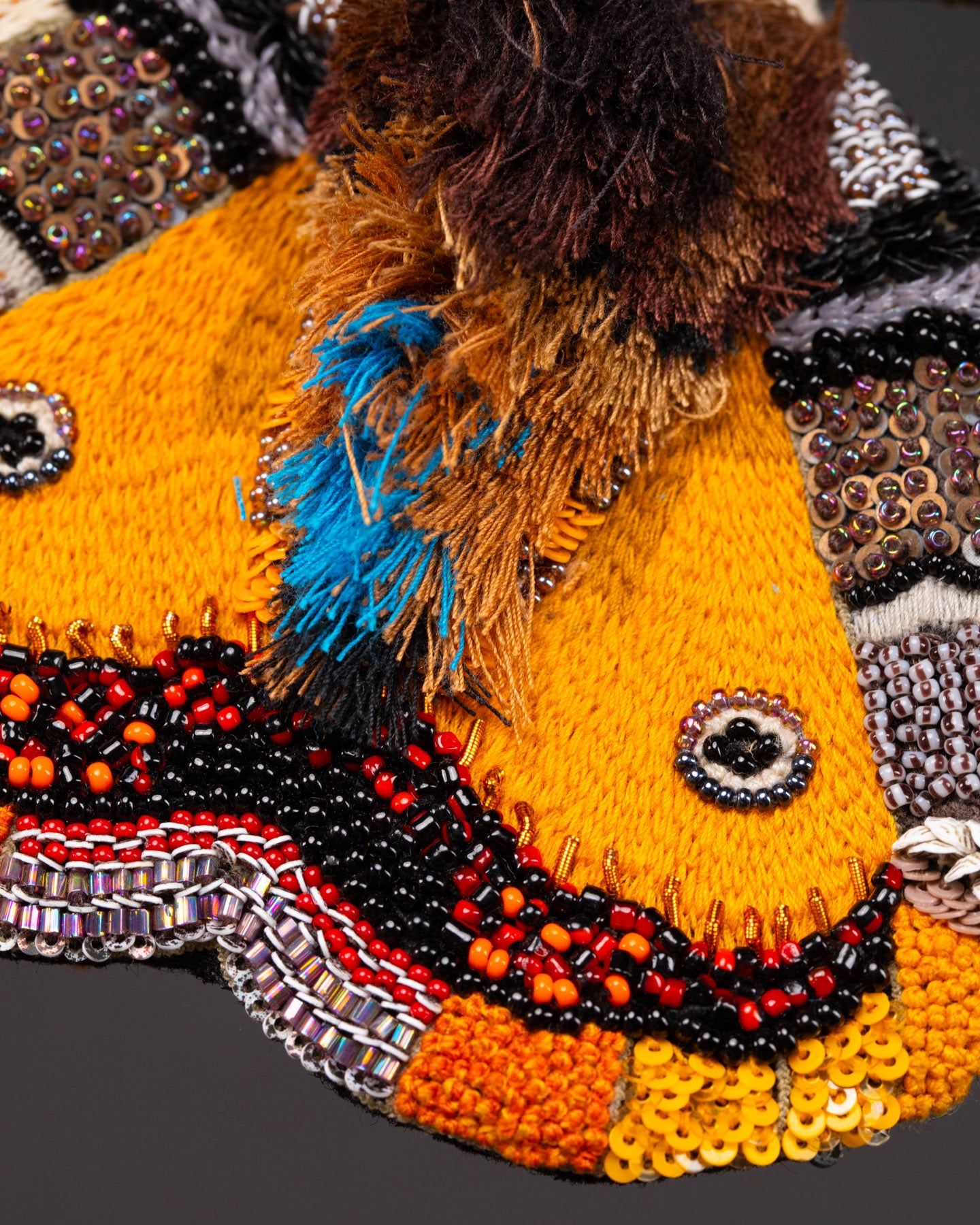 Mosaic Moth Beaded Sculpture