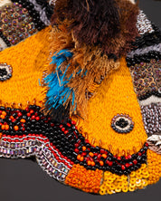 Mosaic Moth Beaded Sculpture
