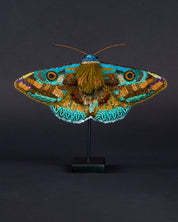 Donuca Moth Beaded Sculpture