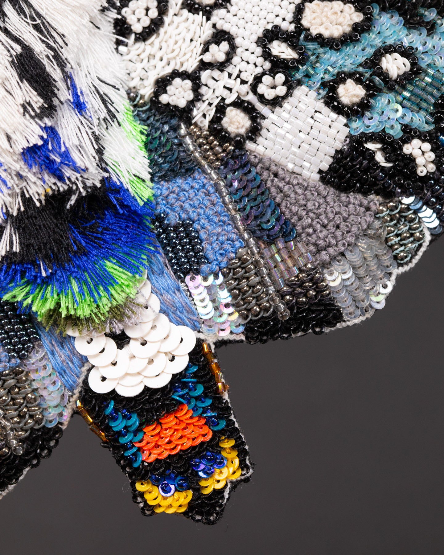 Carolina Sphinx Moth Beaded Sculpture