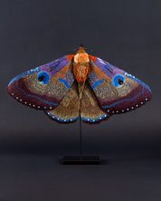 Giant Silk Moth Beaded Sculpture