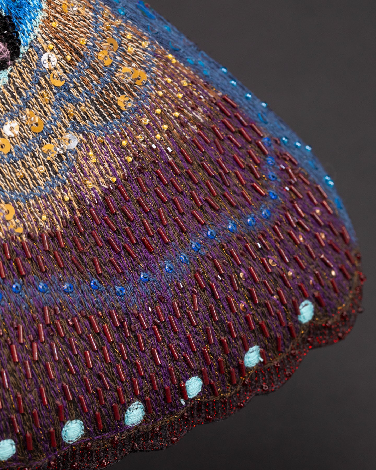 Giant Silk Moth Beaded Sculpture