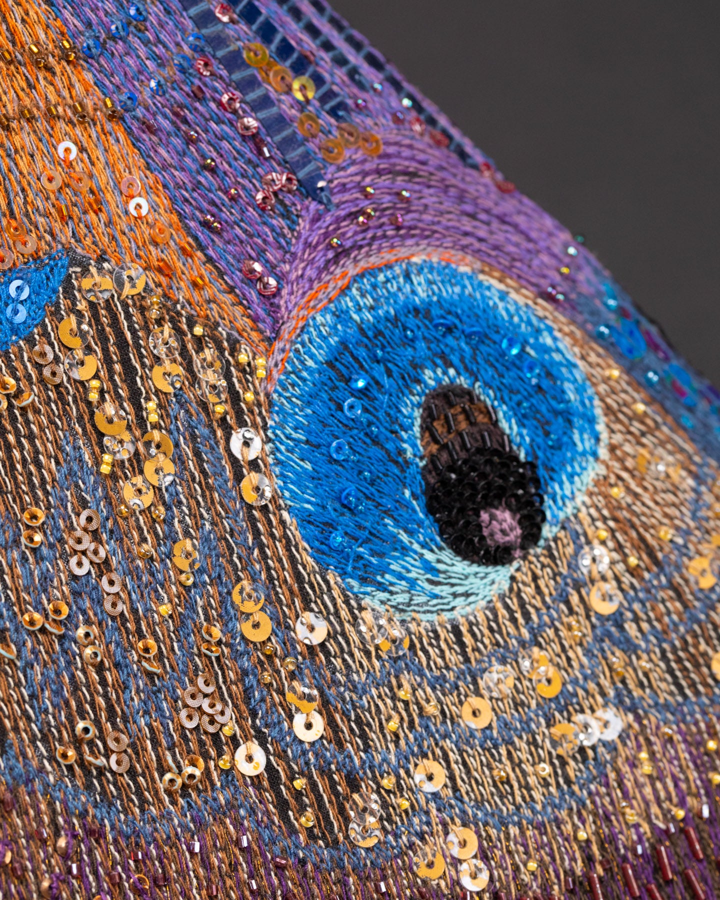 Giant Silk Moth Beaded Sculpture