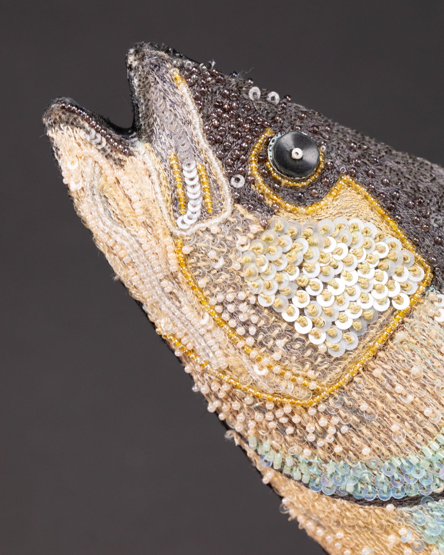Striped Bass Beaded Sculpture