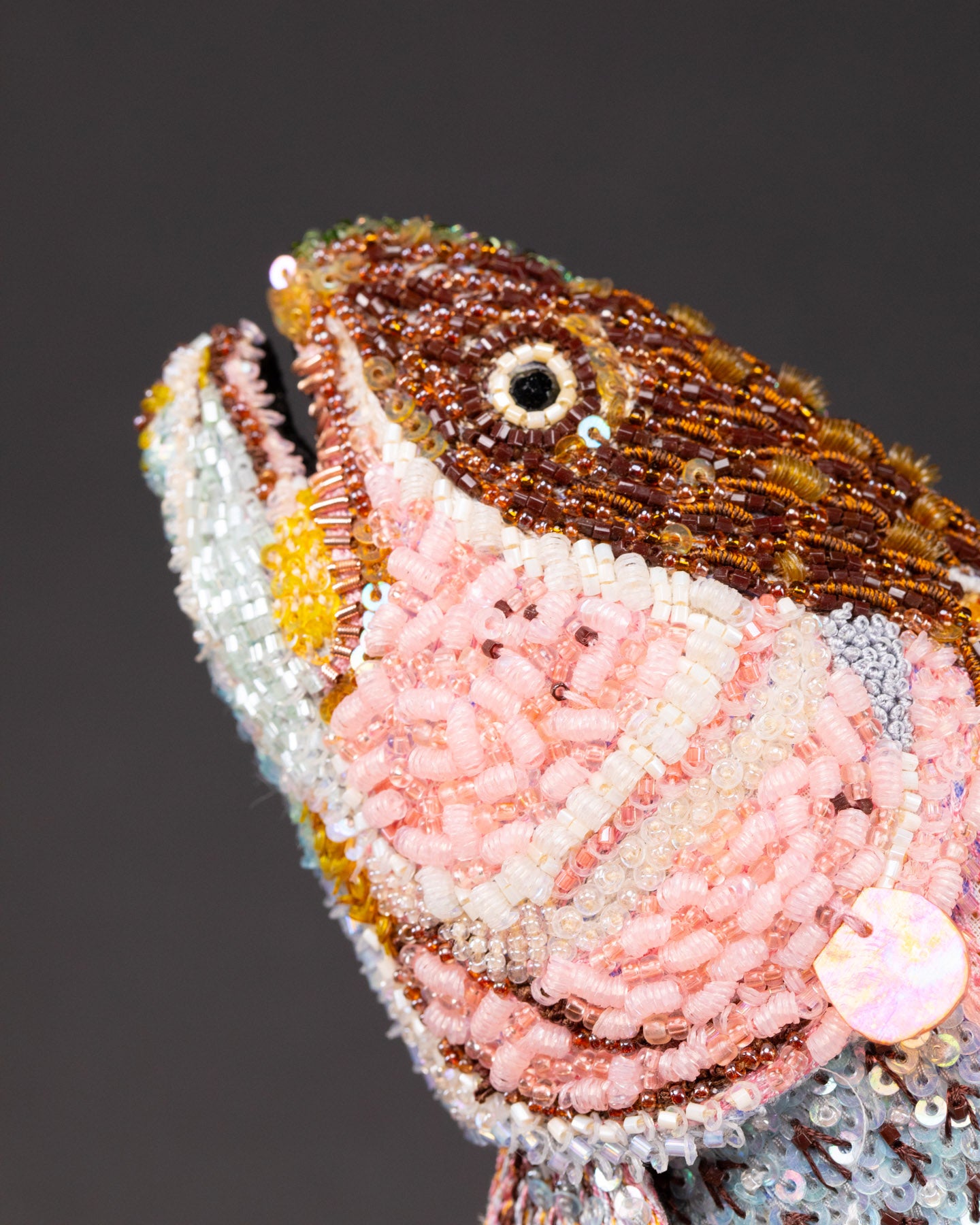 Rainbow Trout Beaded Sculpture