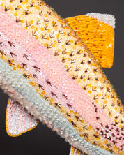 Rainbow Trout Beaded Sculpture