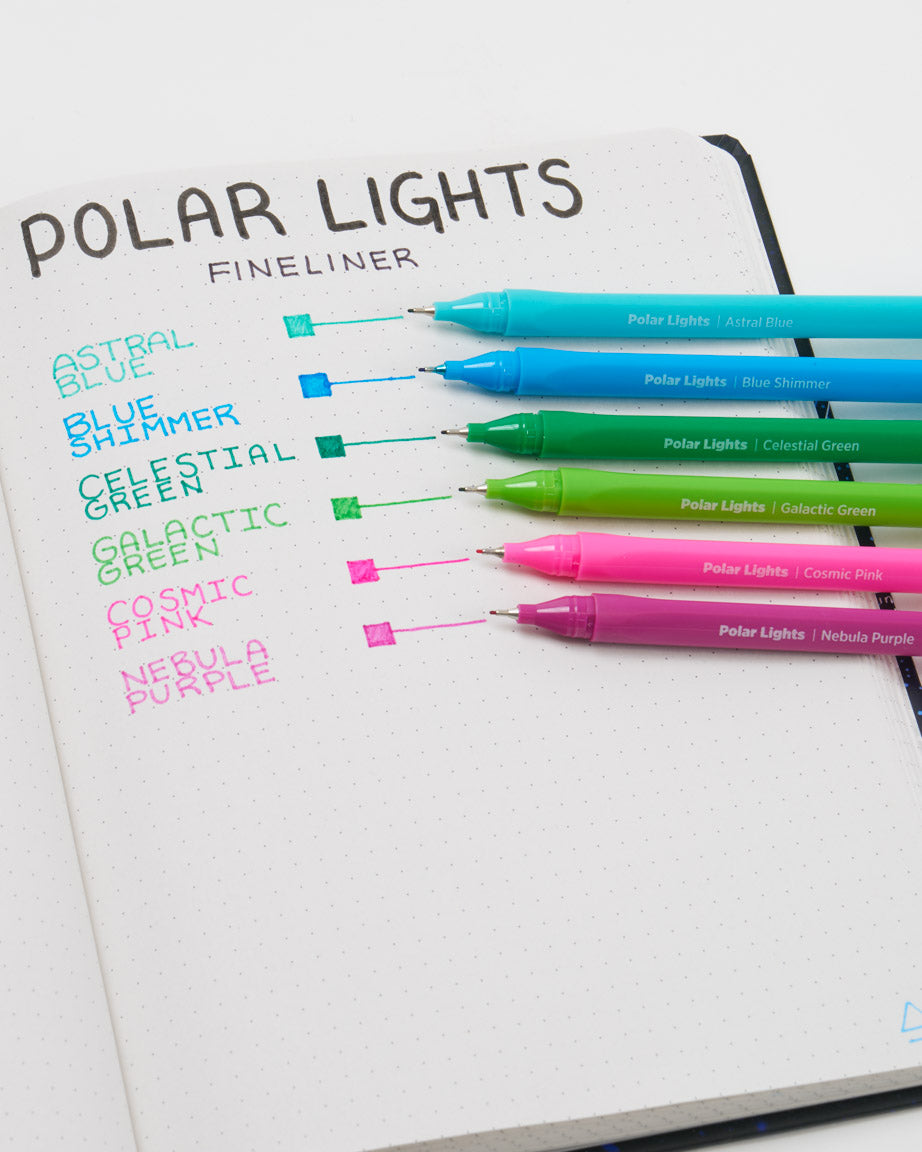 Polar Lights Fineliner Pens (Pack of 6)