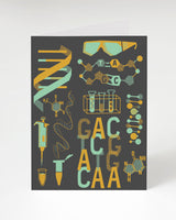 Retro DNA Greeting Card