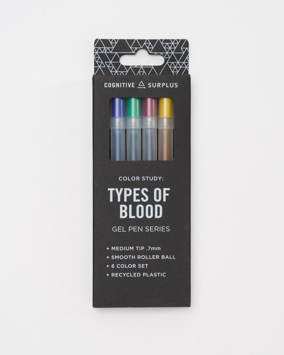 Types of Blood Gel Pens (Pack of 6)