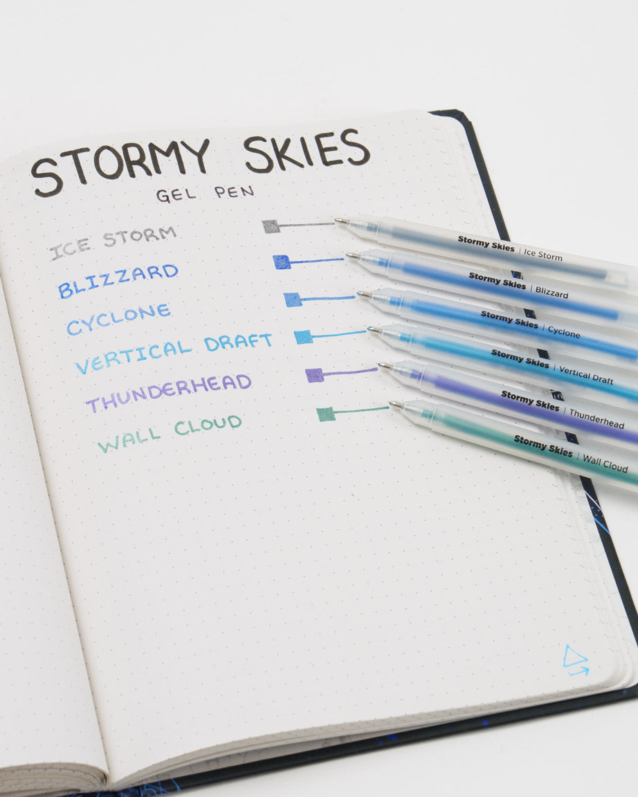 Stormy Skies Metallic Gel Pens (Pack of 6)
