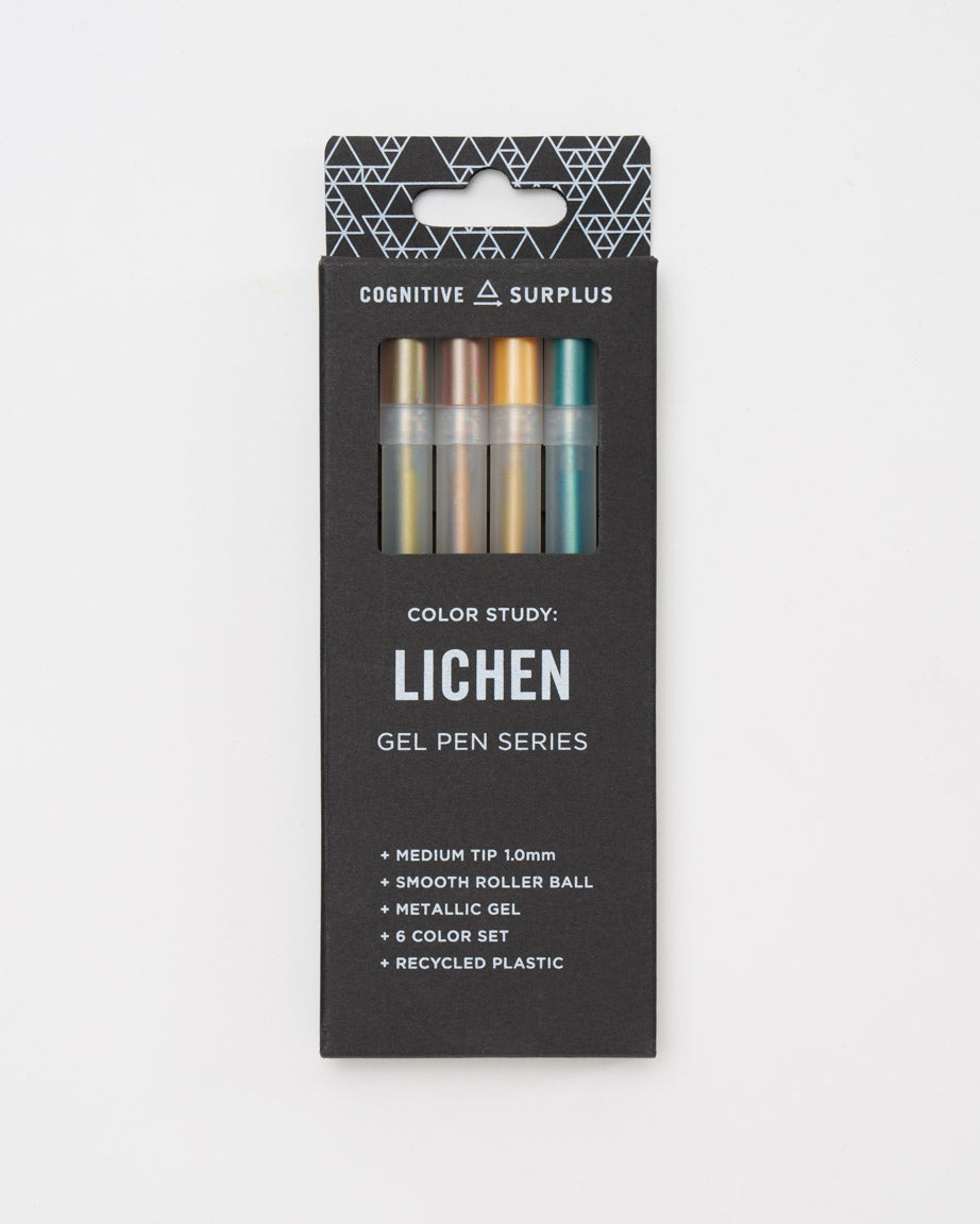 Lichen Metallic Metallic Gel Pens (Pack of 6)