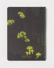 SECONDS: Bioluminescent Mushrooms Spiral Notebook A4 (8.3" x 11.7")