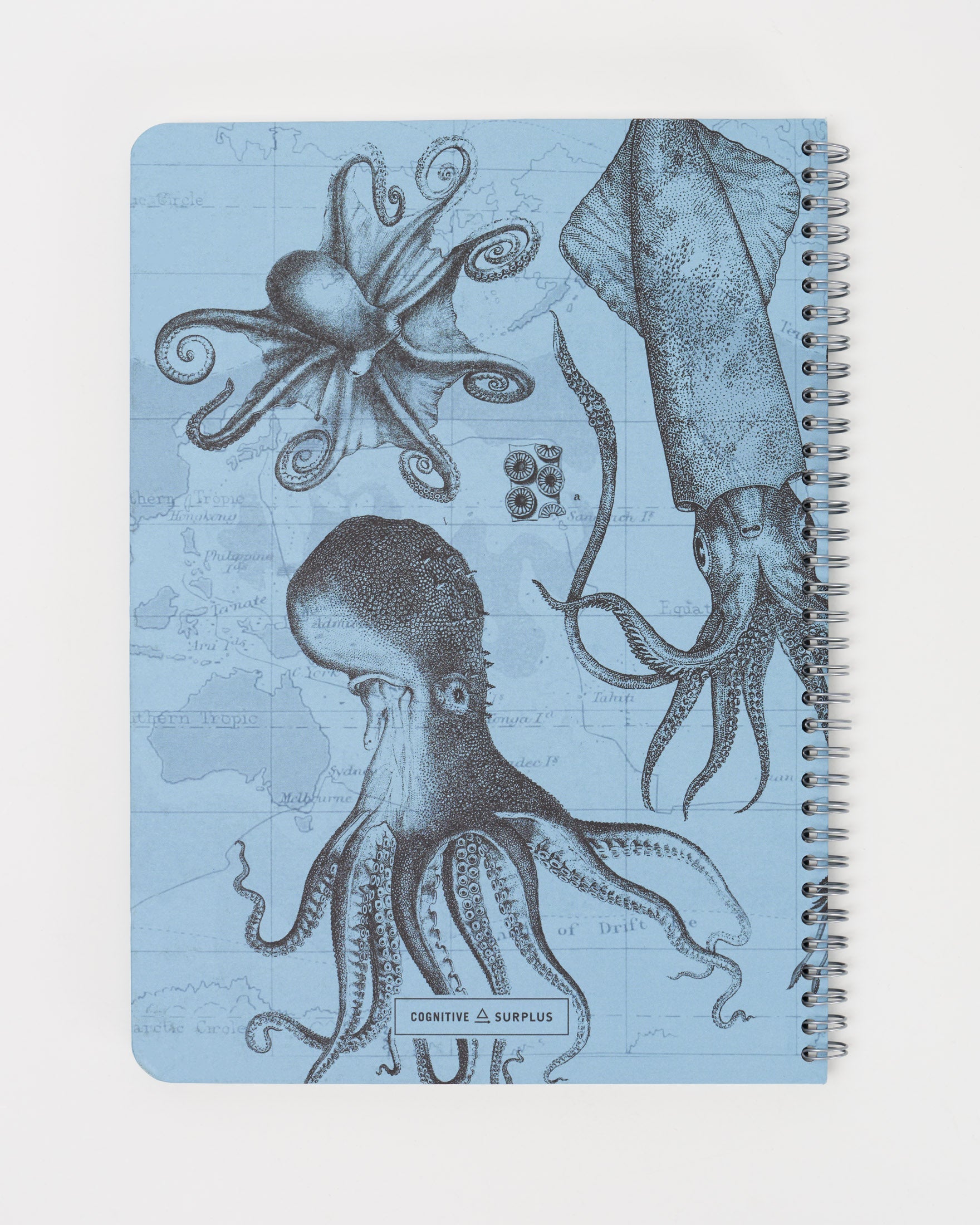 SECONDS: Octopus & Squid Spiral Notebook A4 (8.3" x 11.7")