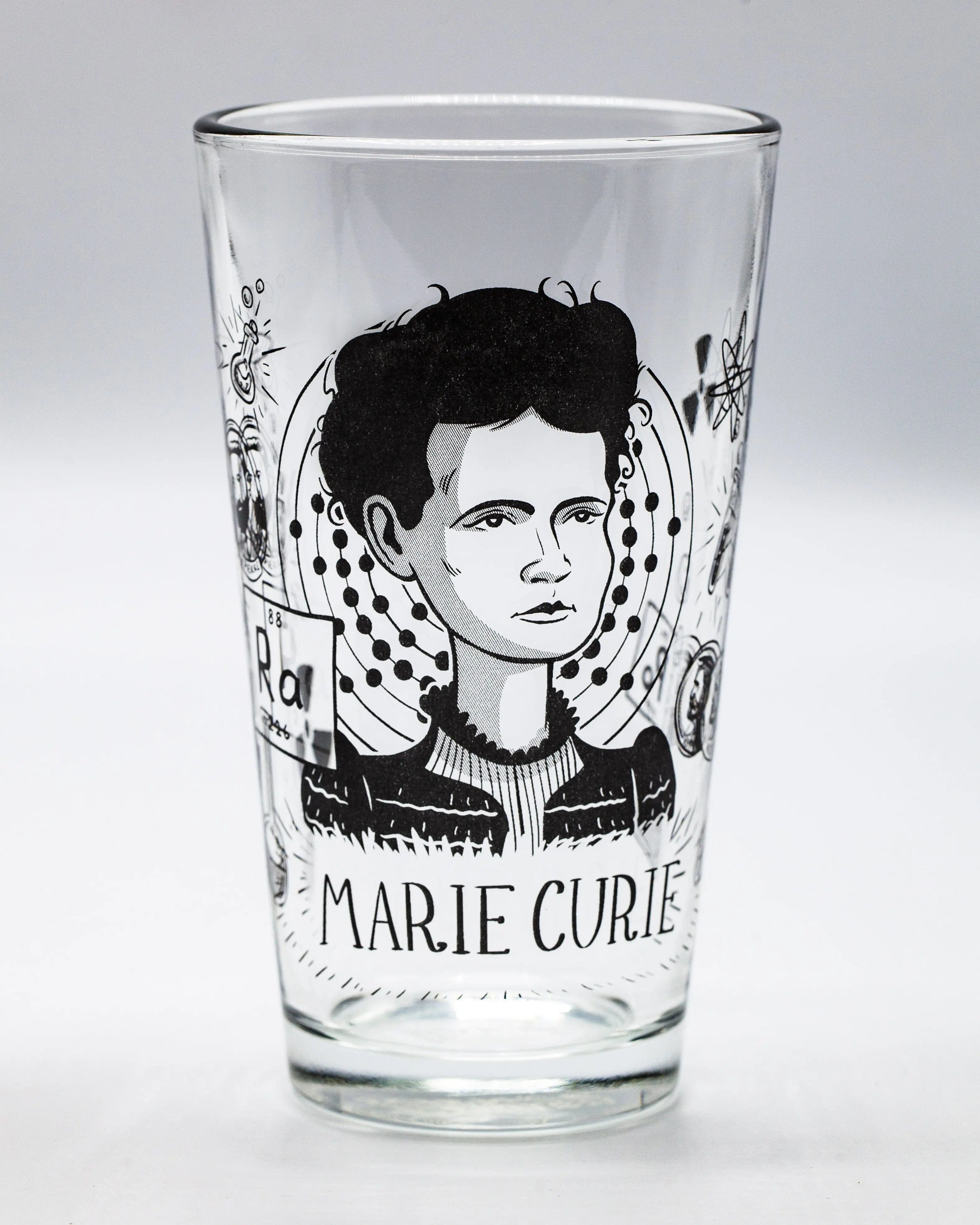 Marie Curie Pint Glass Cognitive Surplus