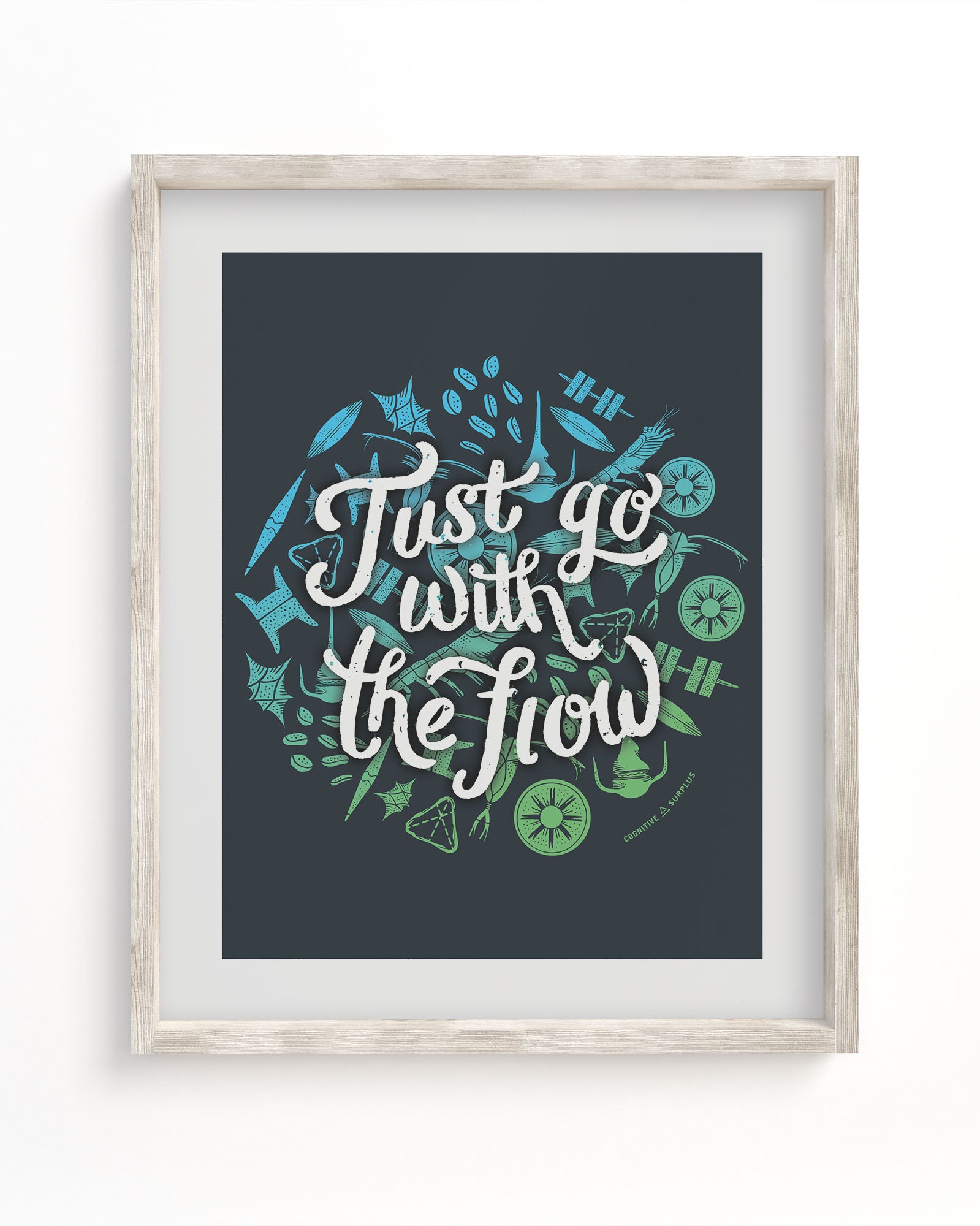 Just Plankton Go With the Flow Museum Print by Cognitive Surplus.