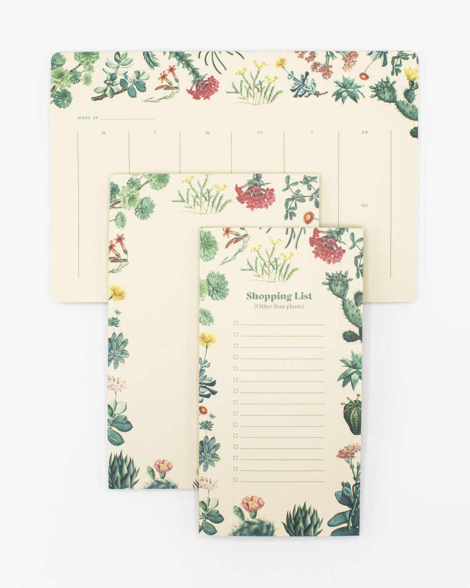succulent notepad Cactus Notepads - Succulents Market Pad