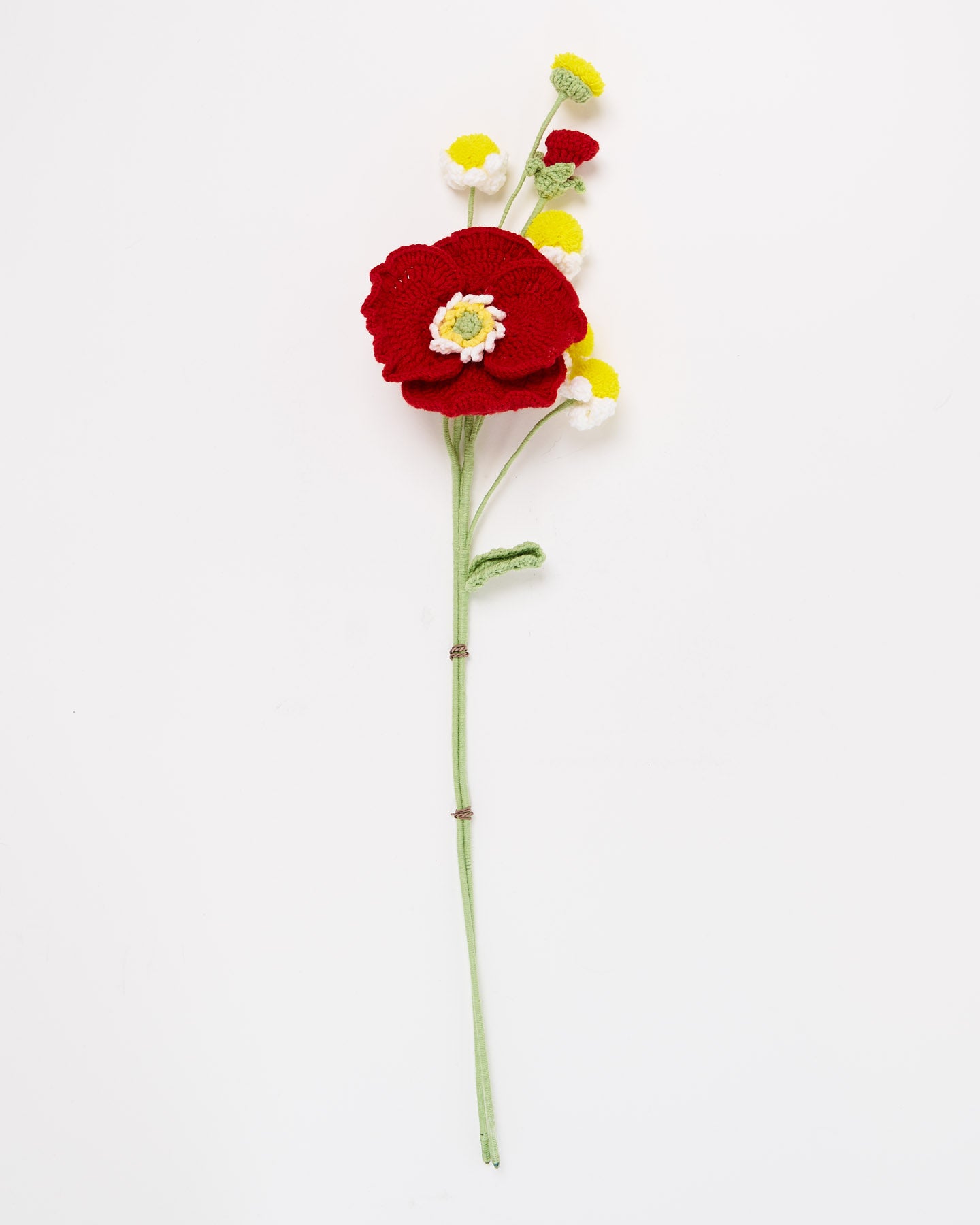 Poppy Patch Crochet Flower Handmade Bouquet
