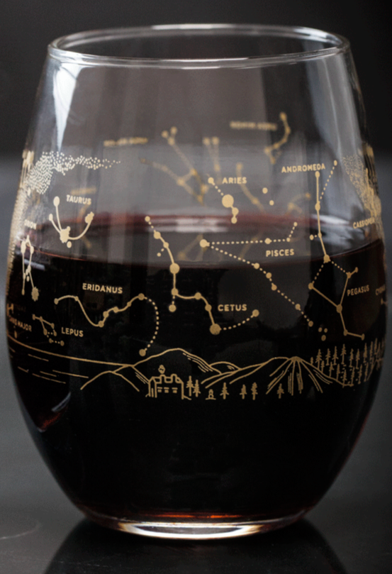 SECONDS Astronomy Night Sky Stemless Wine Glass Cognitive Surplus