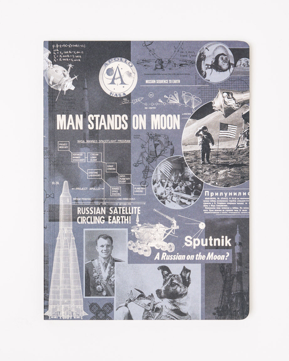 Space Race Softcover Notebook - Dot Grid