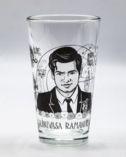 Srinivasa Ramanujan Pint Glass Cognitive Surplus