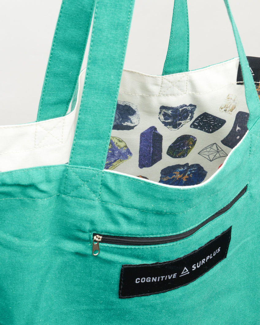 Gems & Minerals Tote Bag | Reversible Geology Tote – Cognitive Surplus