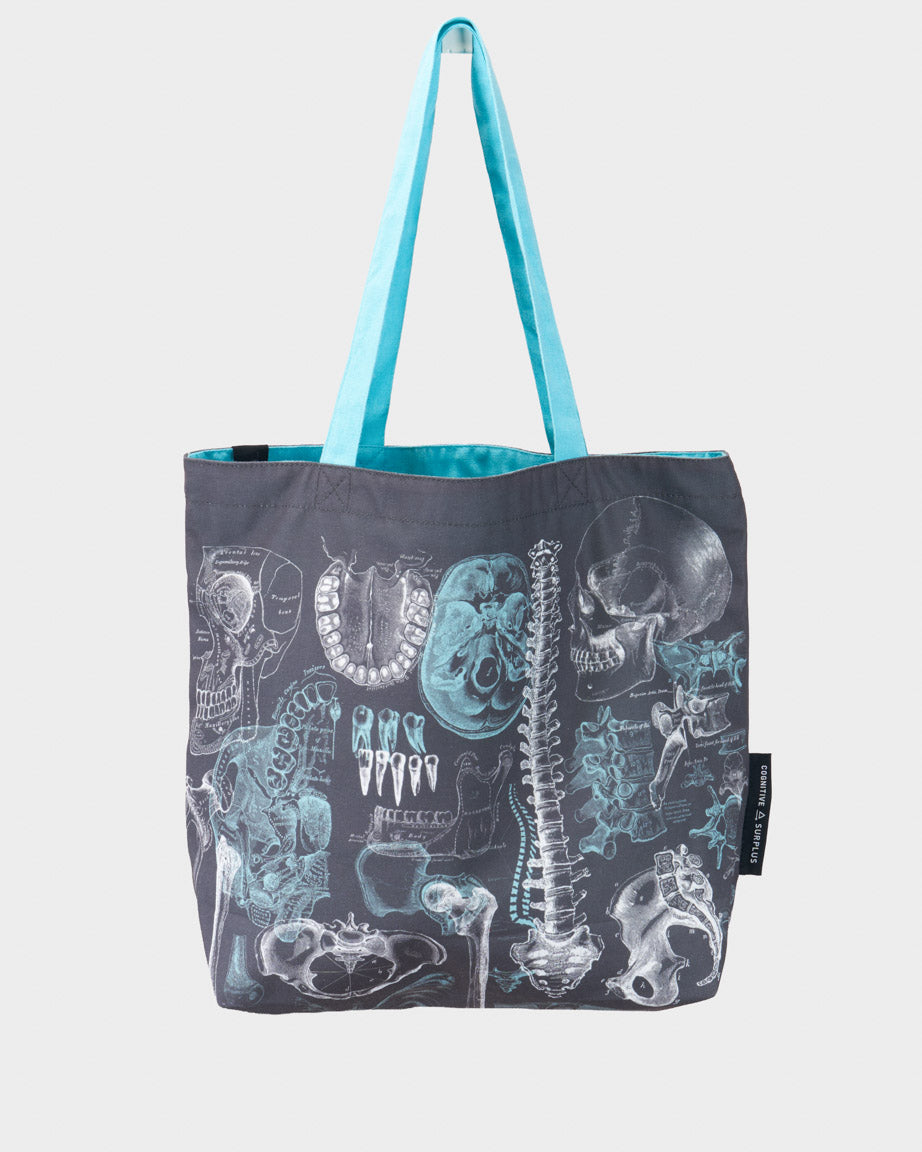 Dark Skeleton Shoulder Tote