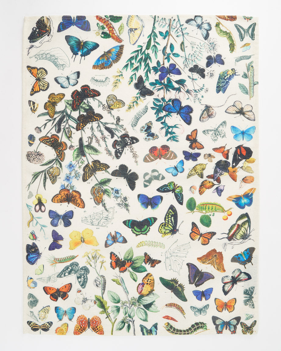 Butterfly & Insects Printed Tea Towel | Cognitive Surplus
