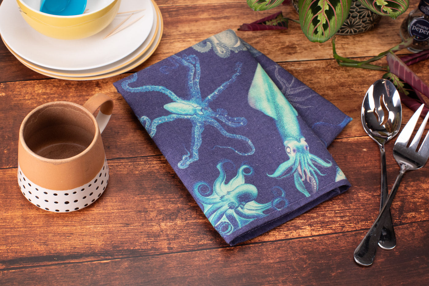 Octopus & Squid Tea Towel