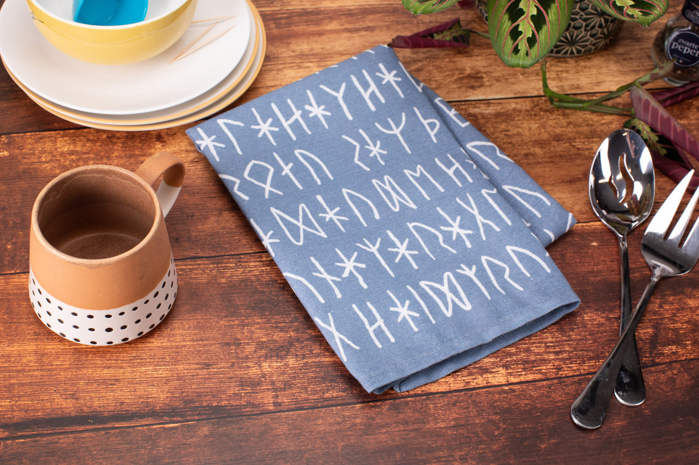 Norse Runes Tea Towel