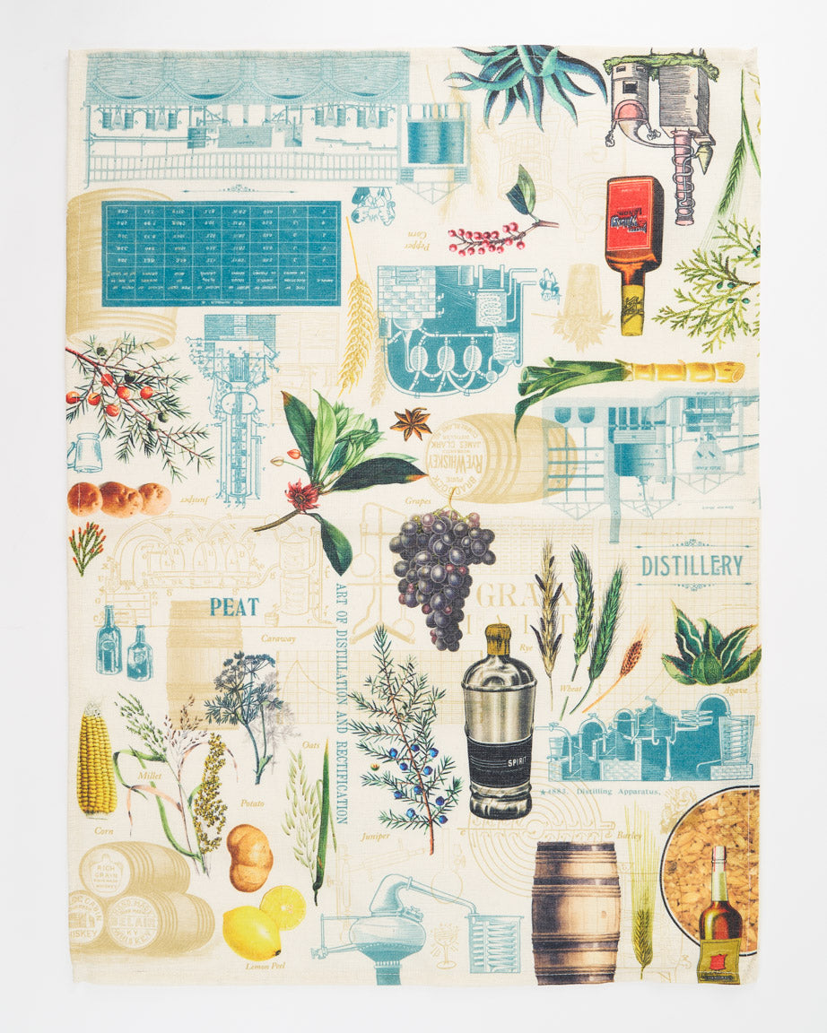 Spirits and Distilling Tea Towel