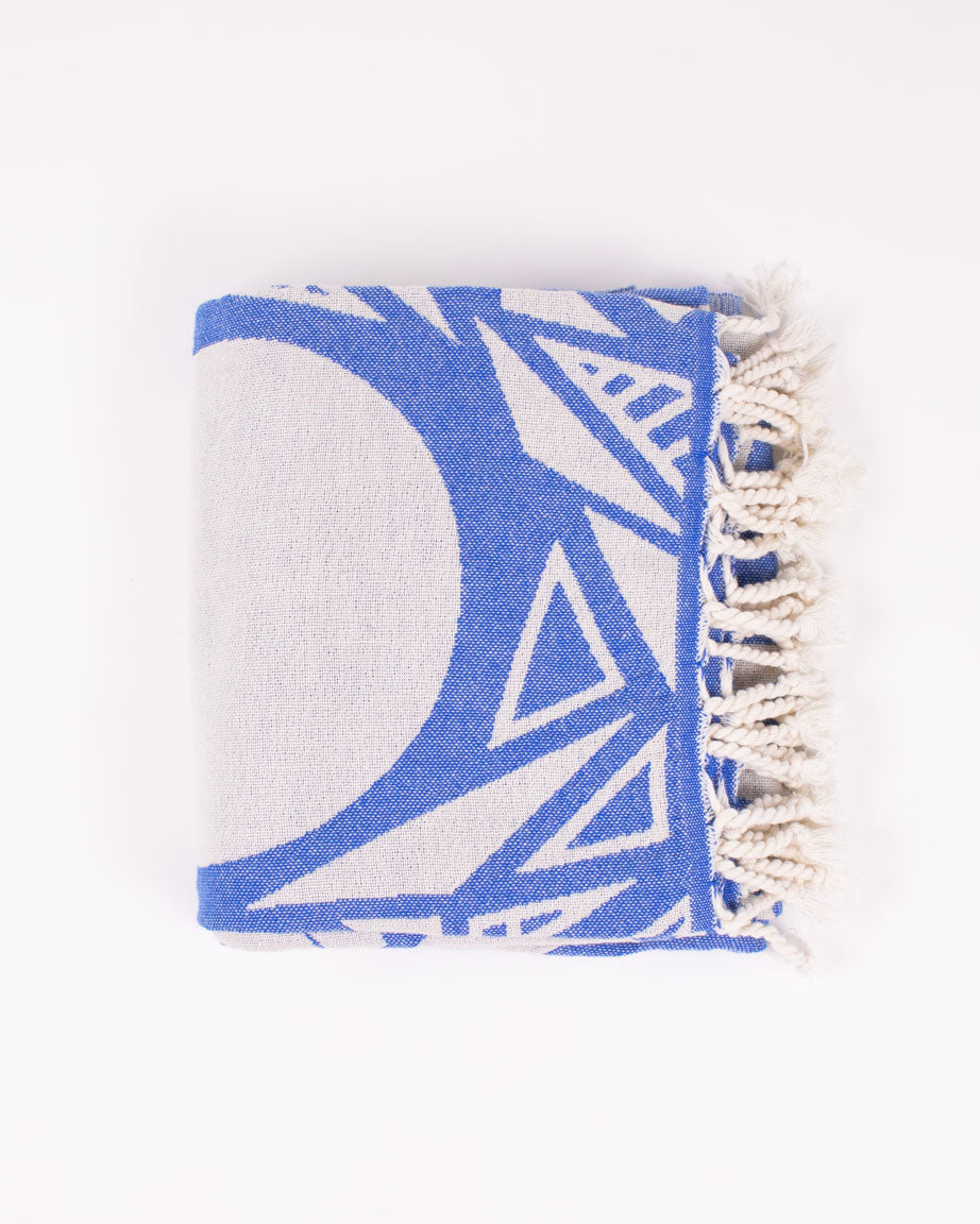 A Cloud Watching Turkish Towel with tassels by Cognitive Surplus.