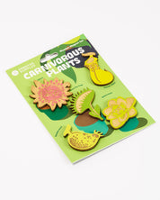 Carnivorous Plants Wooden Magnet Set