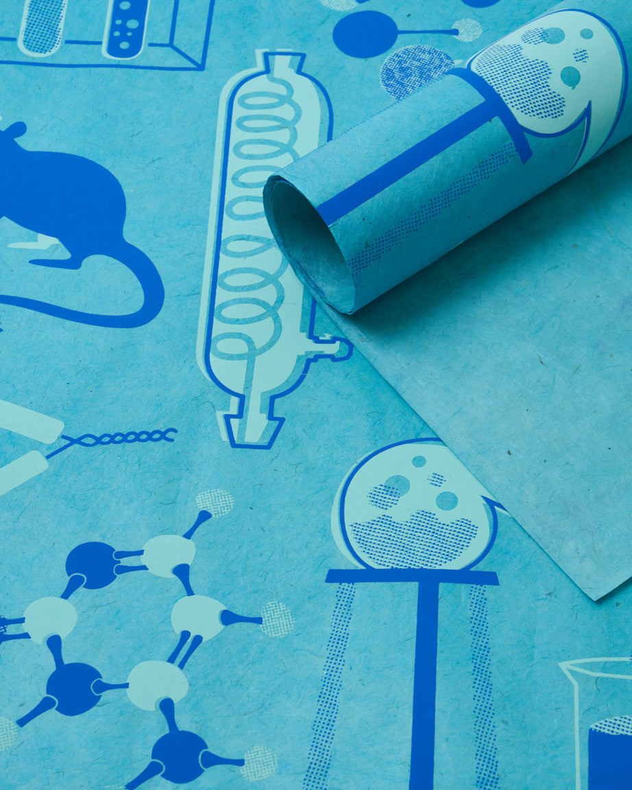 Science Lab Papper Retro Science Lab Wrapping Paper – Cognitive Surplus