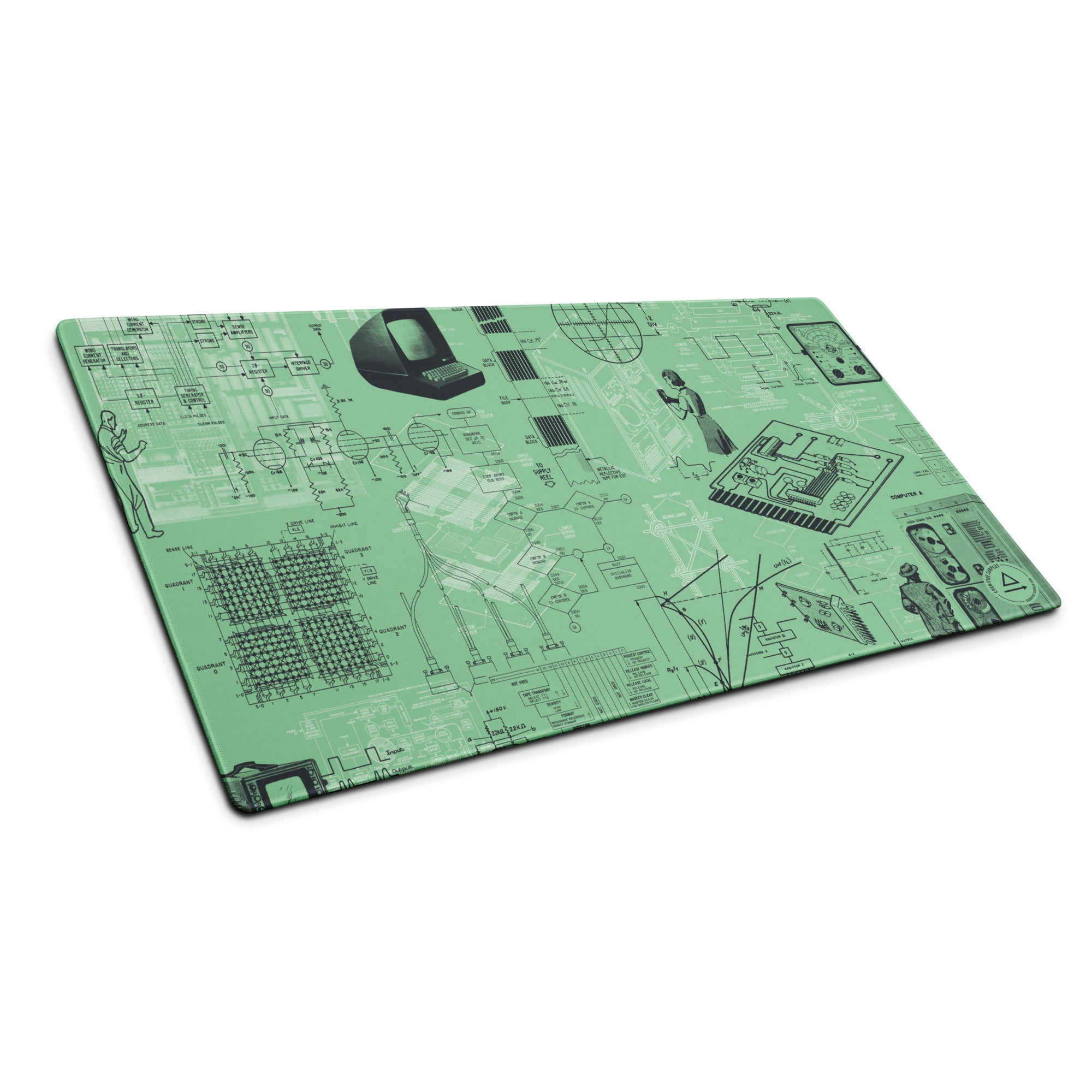 Early Computers Gaming Mouse Pad