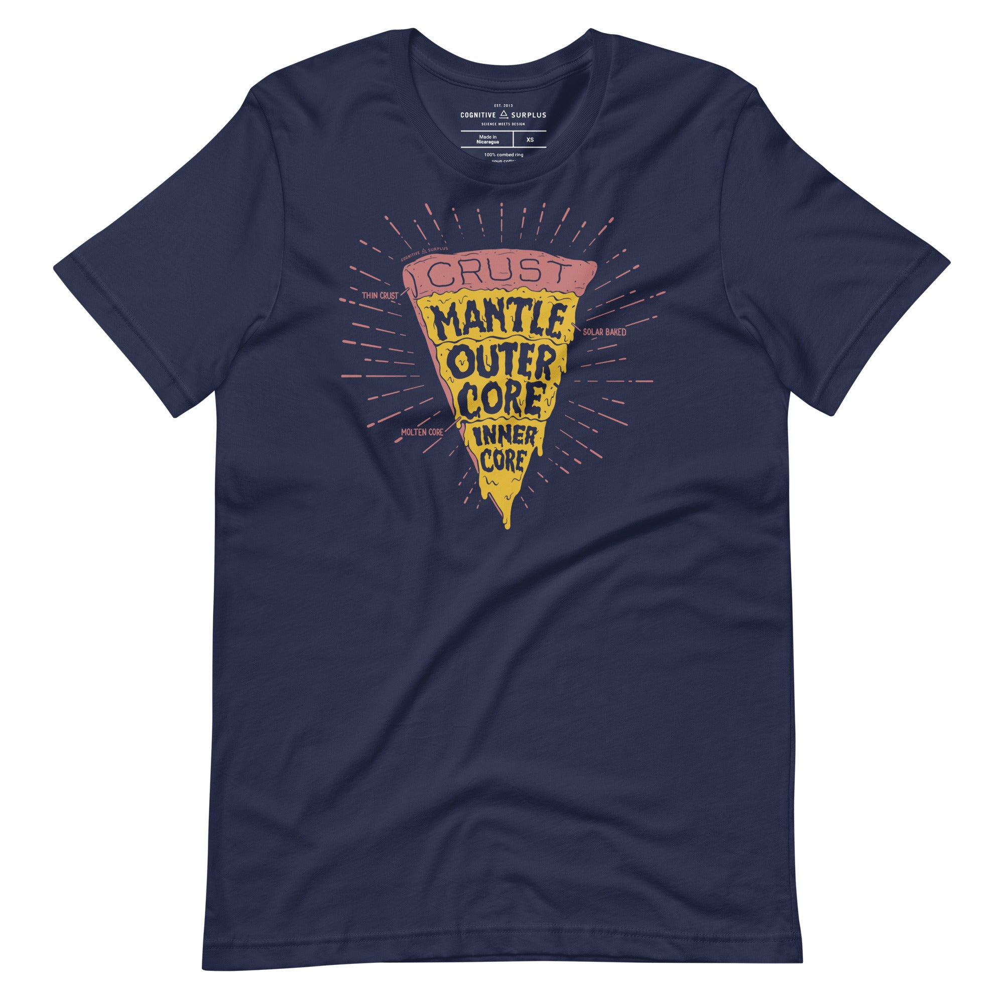core of soul　Tシャツ unisex-staple-t-shirt-navy-