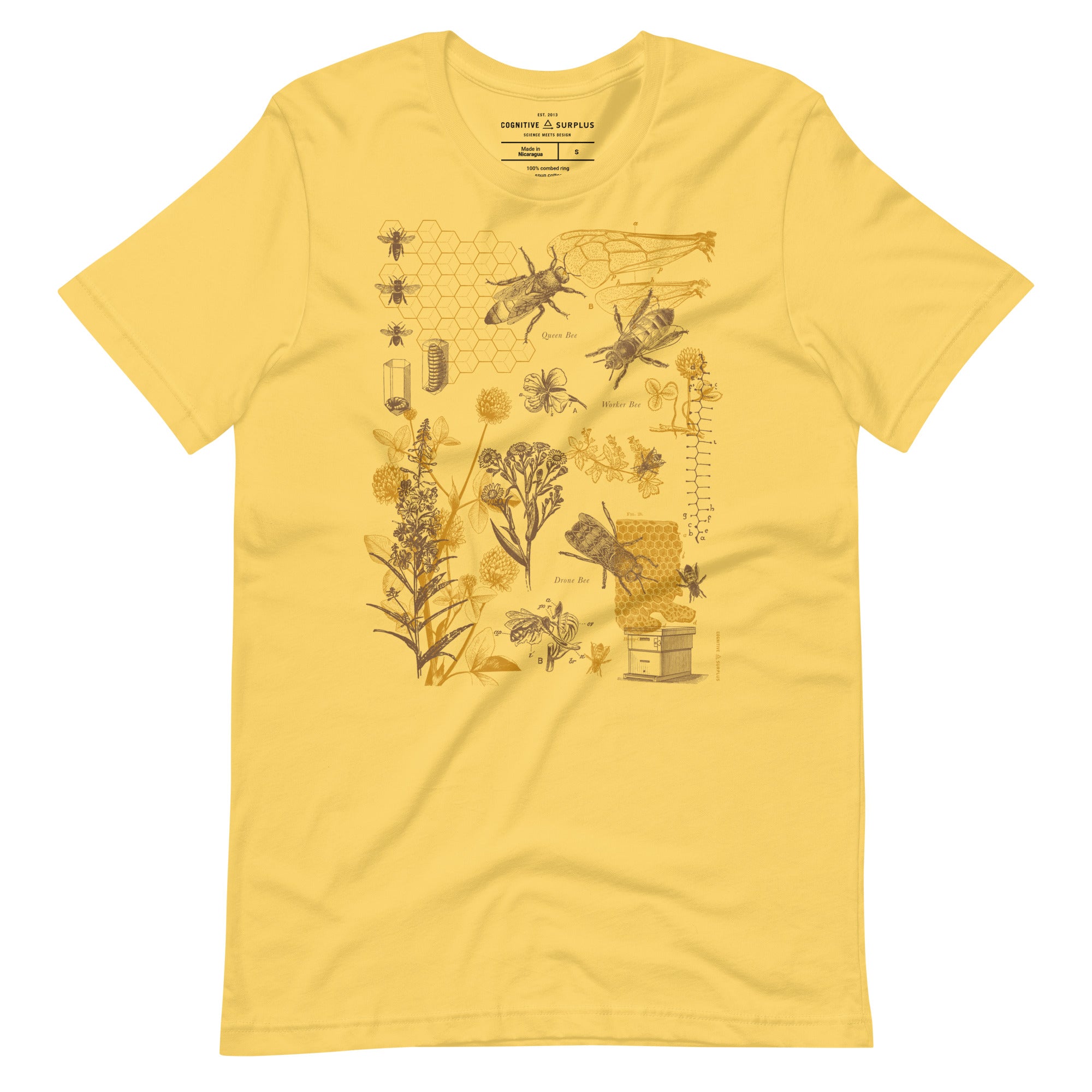 Vintage Honey Bees Graphic Tee Adult Medium