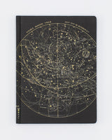 Astronomy Star Chart Hardcover Notebook - Lined/Grid