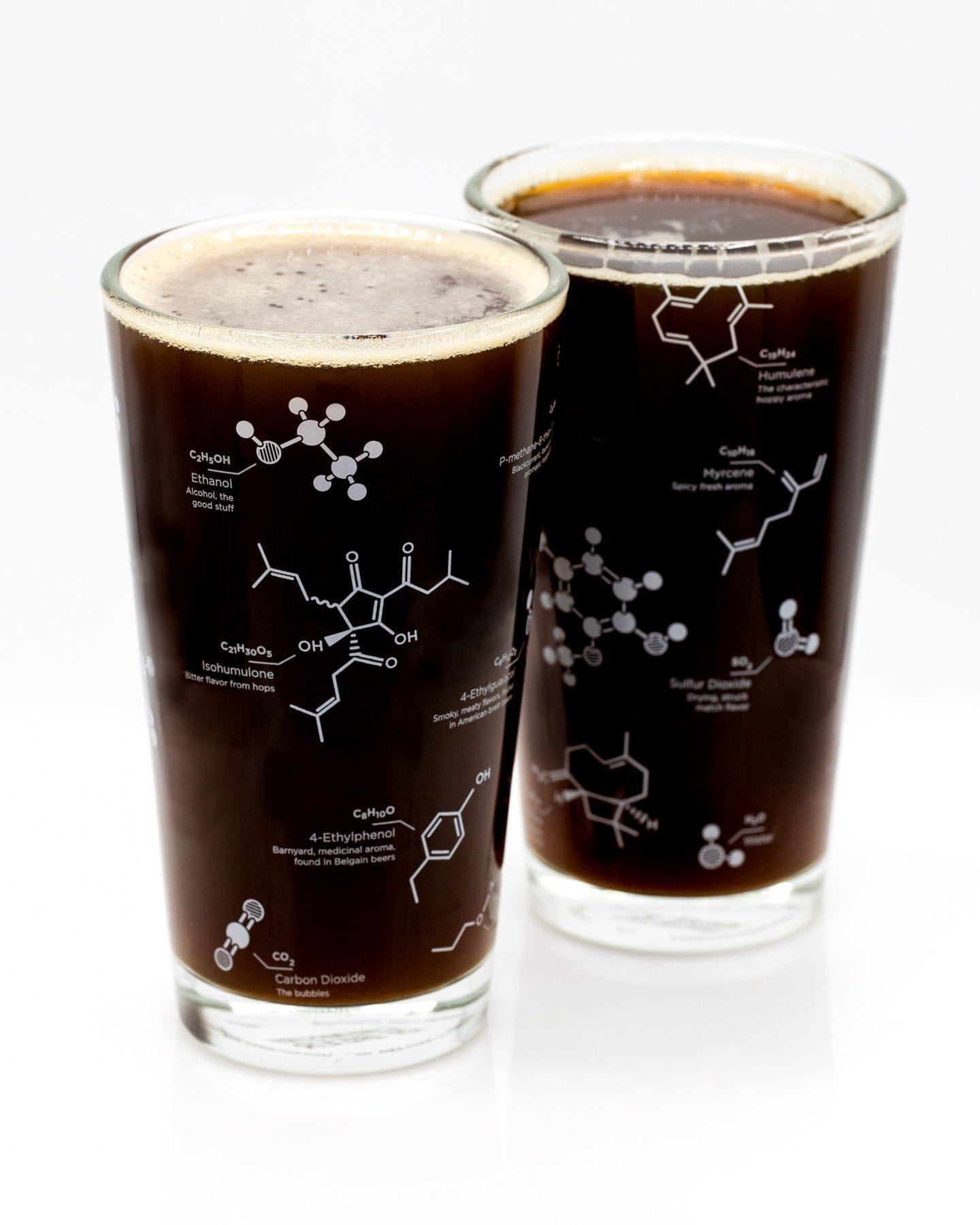 Great Beards of Science Beer Glass | Cognitive Surplus Pack of 4