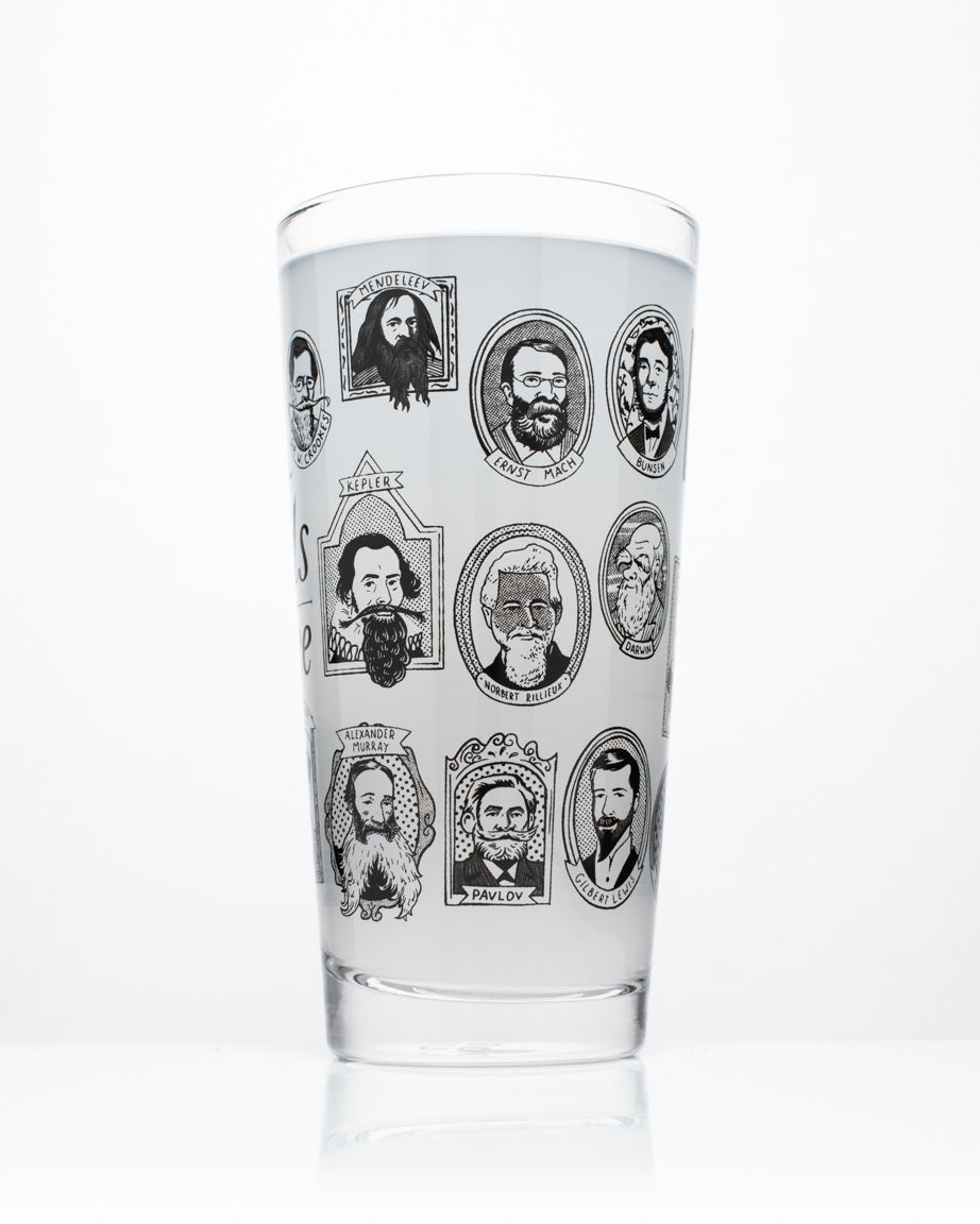 Great Beards of Science Beer Glass (12 oz)