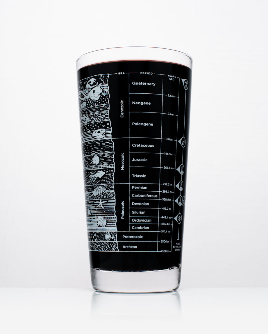 18oz Can Shaped Glass, Black Happy Things Inside printed