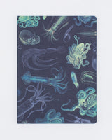 Cephalopods: Octopus & Squid Softcover Notebook - Lined