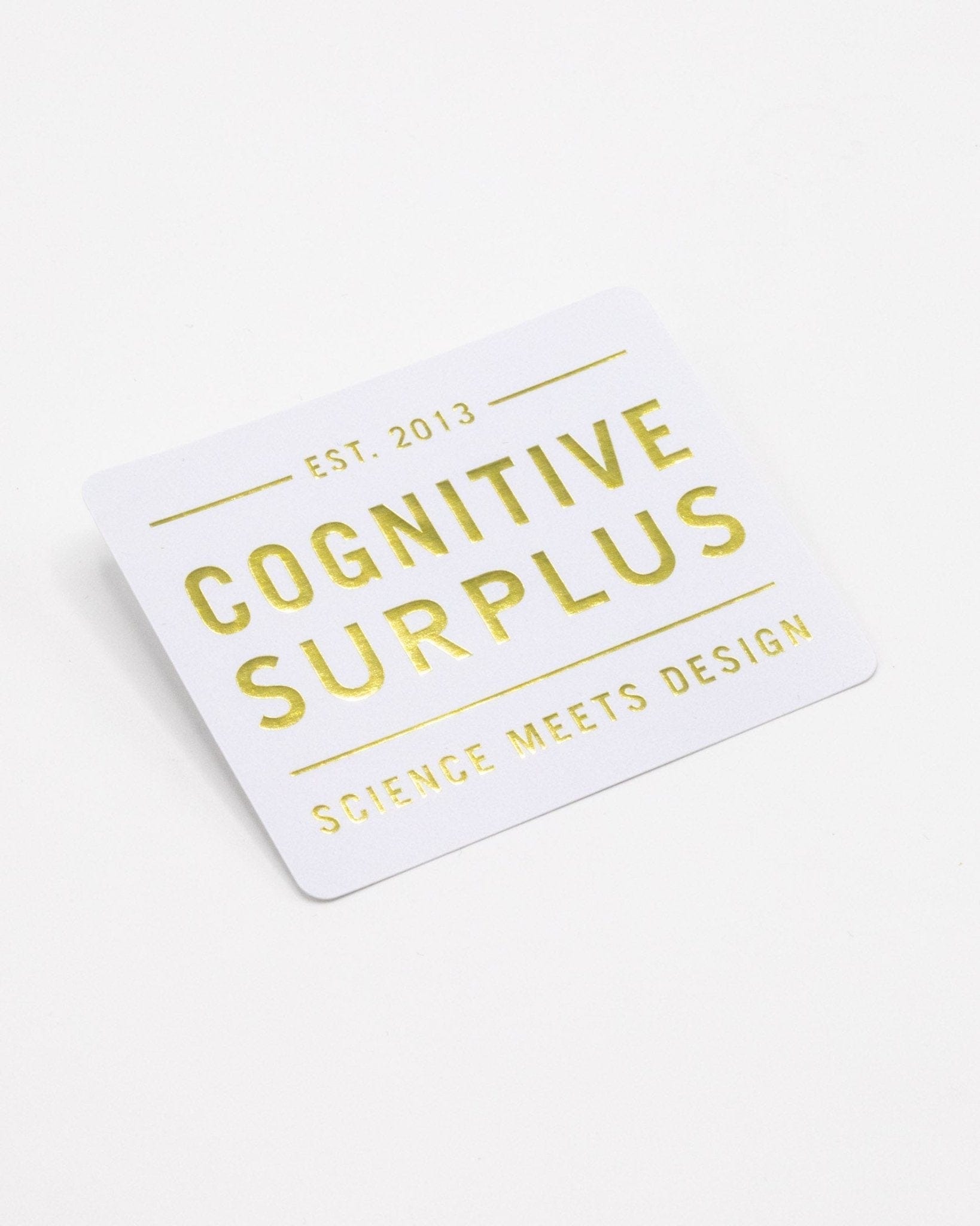 Cognitive Surplus Logo Gold Sticker Cognitive Surplus