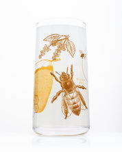A Honey Bees Drinking Glass with bees and lemons on it from Cognitive Surplus.