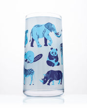 Retro Mammals Drinking Glass