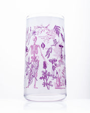 A Poisonous Plants Drinking Glass with a design on it, made by Cognitive Surplus.